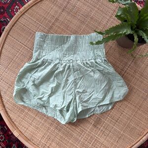 Free People Way Home Shorts Green Mist